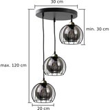  Luster na sajli SOLO BLACK 3xE27/60W/230V crna/zlatna | Eponuda.com