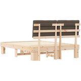  Krevetni okvir s tapiciranim uzglavljem Sivo-smeđa 135 x 190 cm | shoptok.hr