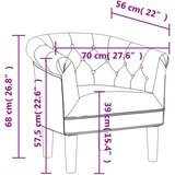  Zaobljena fotelja od umjetne kože srebrna | shoptok.hr