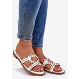 Boto Embellished Flat Women's Slippers White Adivrae cene