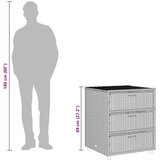 vidaXL Vrtni ormarić za pohranu crni 55x59x69 cm od poliratana | shoptok.hr