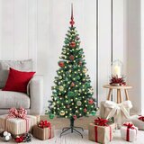 vidaXL Umjetna preddekorirana božićna jelka Zelena 150cm PVC in kovina | Shoptok.si