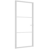  Unutarnja vrata 93 x 201,5 cm Bijela od ESG stakla i aluminija | shoptok.hr