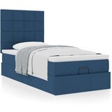 vidaXL Otomanski okvir kreveta s madraca plavi 90x190cm od tkanine | shoptok.hr
