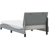  Krevet s madracem svjetlosivi 100x200 cm od tkanine | shoptok.hr