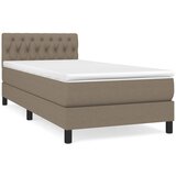  s oprugama i madracem smeđesivi 90x200 cm od tkanine | shoptok.hr
