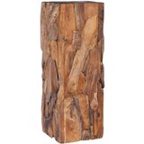 vidaXL Stranska mizica 30x30x80 cm trdna tikovina Cene