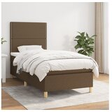 vidaXL Box spring postelja z vzmetnico temno rjav 90x190 cm | Shoptok.si