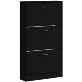 Ormarić za cipele crni 59x17x108 cm od konstruiranog drva | Eponuda.com