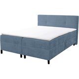 MID.YOU POSTELJA Z VZMETNICO 180 cm x 200 cm , les, tekstil modra | Shoptok.si