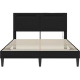  Krevetna konstrukcija Crna 120 x 200 cm Umjetna koža | shoptok.hr