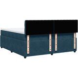  s oprugama i madracem plavi 200x200 cm baršunasti | shoptok.hr