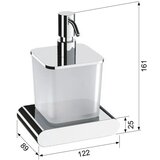 Sapho Mat crni stakleni zidni dozator sapuna 300 ml Flori – | shoptok.hr