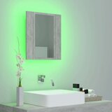 vidaXL LED kopalniška omarica z ogledalom betonsko siva 40x12x45 cm | Shoptok.si