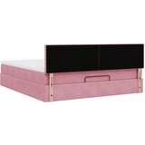 vidaXL Otomanski krevet s madracem&LED ružičasti 180x200 cm baršunasti | shoptok.hr