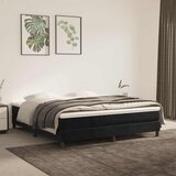  s oprugama i madracem crni 180x200 cm baršunasti | shoptok.hr