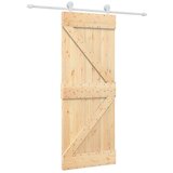 Klizna vrata s priborom za montažu 80 x 210 cm masivna borovina | shoptok.hr