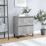 vidaXL Komoda betonsko siva 60x35x70 cm inženirski les | Shoptok.si