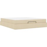  Posteljni okvir z vzmetnico z vzmetnico 2 pcs krema blago, (5000123980) | Shoptok.si