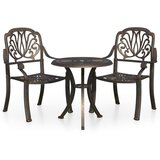 vidaXL Bistro garnitura 3-delna liti aluminij bronasta, (20597774) Cene