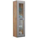Mömax Viseča Vitrina Auris, Siva, Barva Hrasta | Shoptok.si