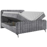MID.YOU POSTELJA Z VZMETNICO 140 cm x 200 cm , les, tekstil, leseni material siva | Shoptok.si