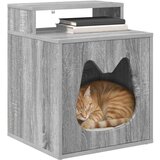 vidaXL Mačja hiša Siva Sonoma 42.5 x 40 x 52.5 cm Konstruiran les, (5000111148) | Shoptok.si