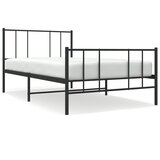  Metalni okvir kreveta uzglavlje i podnožje crni 100x200 cm | Eponuda.ba