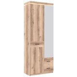 Mömax Garderobna Omara Vancouver, Barva Hrasta, Ogledalo, Led | Shoptok.si