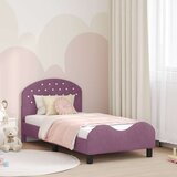  Otroški posteljni okvir z vznožjem Vijolična 80 x 160 cm Žamet, (5000104748) | Shoptok.si