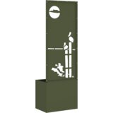 vidaXL Vrtni Sadič s Dekorativnom Pločom Maslinovo zelena 50 x 140 cm | shoptok.hr