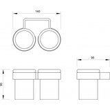 Copen Držač čaše CONCEPT ELEGANTE dupli staklo (C-13-07) | ePonuda.com