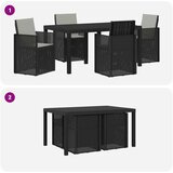  Vrtni set za objed s jastukom 5 pcs Antracit i Svjetlosiva PP | shoptok.hr