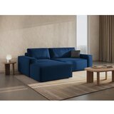 Micadoni Tamno plava sklopiva kutna garnitura od bouclé tkanine (s lijevim kutom) Jodie – Home | shoptok.hr