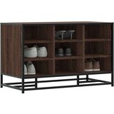 vidaXL Klupa za cipele smeđi hrast Konstruirano drvo i metal | shoptok.hr