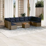  11-dijelni set vrtnih sofa od poliratana s jastucima sivi | shoptok.hr