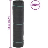 vidaXL Membrana proti plevelu črna 0,5x200 m PP | Shoptok.si