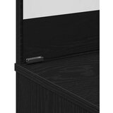vidaXL set toaletnog stola crno drvo konstruirano drvo, crni drveni toaletni stol s ogledalom - 86.5 x 35 x 136 cm, toaletna stolica crno drvo 70x35x45 cm konstruirano drvo | shoptok.hr