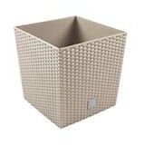 Plastična saksija plastična rato low 32X32X33CM moka sa uloškom pr DRTS325L-7529U