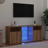 vidaXL TV omarica z LED artisan hrast 120x30x50 cm inženirski les Cene