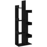 vidaXL Knjižna omara črna 48x25,5x140 cm iverna plošča, (20620581) | Shoptok.si