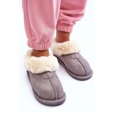 Boto Women's Slippers With Faux Fur Gray Lanose | Shoptok.si