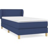 Krevet s oprugama i madracem plavi 100 x 200 cm od tkanine | shoptok.hr