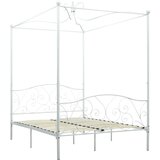 Maison Chic Posteljni okvir - Dvoposteljna postelja - Zakonska postelja z ogrodjem za baldahin bel kovinski 120x200 cm, (21694989) Cene