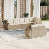  The Living Store Vrtna sedežna garnitura 8-delna z blazinami bež poli ratan - Vrtna Sedežna Garniture, (21475969) | Shoptok.si