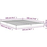  Za krevet bijela 140x190 cm od masivnog drva | shoptok.hr