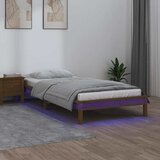  LED okvir kreveta boja meda mali od masivnog drva | shoptok.hr