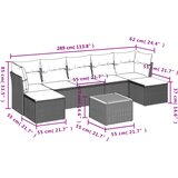  8-dijelni set vrtnih sofa od poliratana s jastucima bež | shoptok.hr