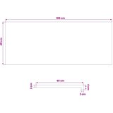  Prozorske klupice 2 kom. Tamno smeđa 100 x 40 x 2 cm | shoptok.hr
