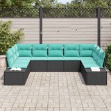  Sjedeća garnitura za vrt 9 kom. Crna poliratan 289 x 209 x 69 cm | shoptok.hr
